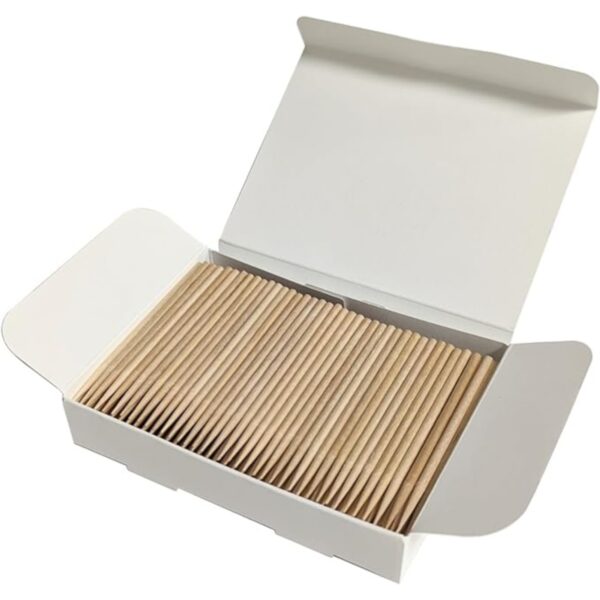 Japanese-made White Birch Toothpicks (without grooves), boxed loose, approximately 300 pieces